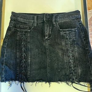 Black Jean Skirt